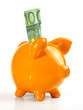 Sparschwein / orange - 100 EUR