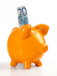 Sparschwein / orange - 20 EUR