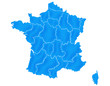 Carte France Bleu Satin