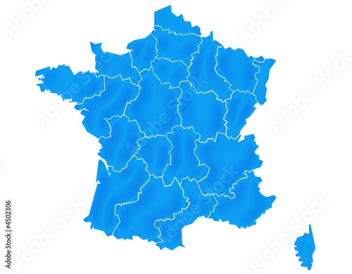 Carte France Bleu Satin Carte France Bleu Satin