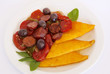 Polenta with chorizo and tomato sauce