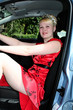 Woman in car