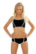 Girl in beach apparel