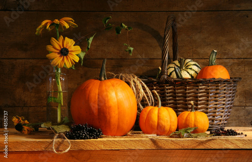 Photo: Autumn still life with pumpkins Autumn still life with pumpkins
