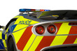 Photo: Police sports car on white background Police sports car on white background