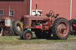 Old red tractors