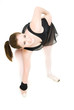 A young girl stretching A young girl stretching