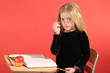 child studying at school