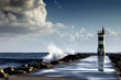 lighthouse over blue sky