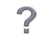 Fragezeichen ? Symbol in Chrom