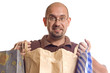 Young handsome man with shopping bags