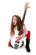 Fillette avec une guitare Fillette avec une guitare