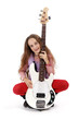 Enfant joue de la guitare Enfant joue de la guitare