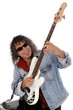 Musicien rock souriant