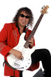 rocker en vest rouge