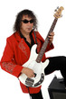 Guitariste  jouant de la bass