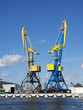 Kran im Hafen Kran im Hafen