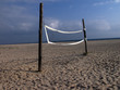Beachvolleyballnetz am Strand