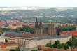 The aerial view of Prague City from Petrin Hill