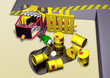 industrial accident with power lift truck in 3d toy industrial accident with power lift truck in 3d toy