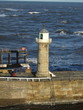 Lighthouse at Whitby Harbour Yorkshire England