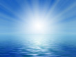 Sun, blue sky and ocean Sun, blue sky and ocean
