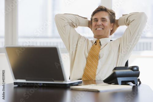 Business executive with a satisfied look