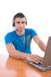 Young man with laptop