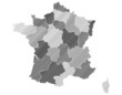 Carte France Camaieu Argent Métal