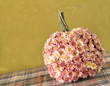fall pumpkin with mums