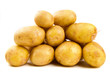 Pile of potatoes on white background isolated