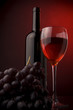 red wine glass bottle grape