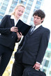Business people standing outdoors