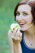 woman and fruit