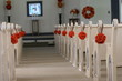 flower ball isle wedding ceremony church orange