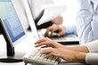 Female hands typing
