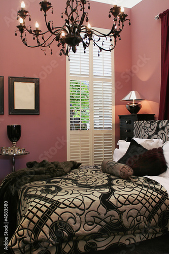 luxury interior of bed room