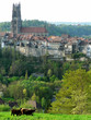 Vue de Fribourg en Suisse