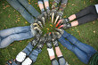  circle from feet in roller skates