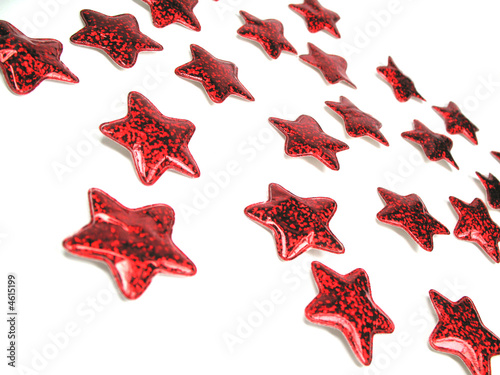 Photo: red stars tilted to the right red stars tilted to the right
