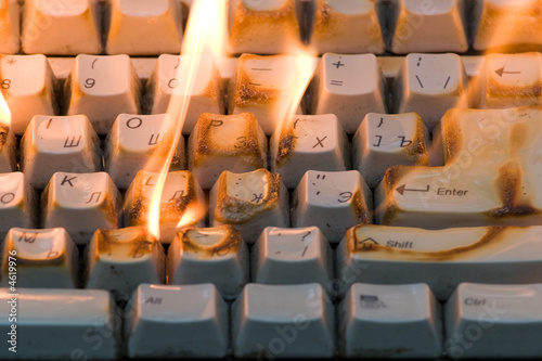 The burning keyboard The burning keyboard