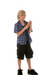 Boy with mp3 player