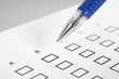Filling in a question sheet