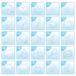 Icon web set - azzurro