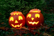Carved Jack-o-Lantern Halloween pumpkins