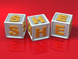 block letters - 3d concept illustration