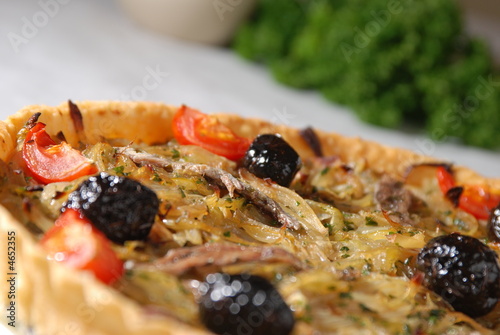 Photo: angled onion and olive pie angled onion and olive pie