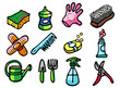 Vector: objets entretien objets entretien