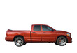Photo: Powerful American pickup truck isolated on a white background Powerful American pickup truck isolated on a white background