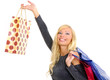 happy shopping woman